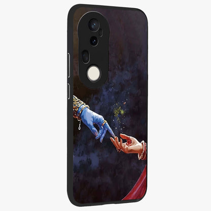 Divine Touch Eternal Glass Case upright view showcasing peaceful spiritual artwork with eternal divine theme.