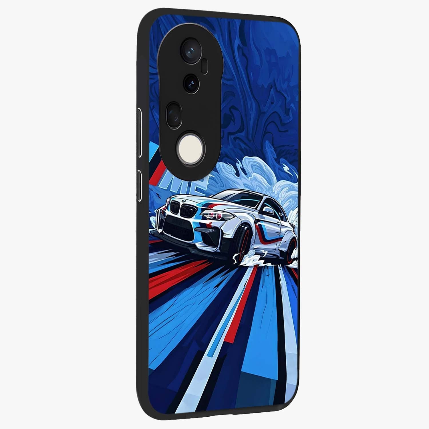 Drift Power Rush Glass Case upright view showcasing high speed racing artwork with bold automotive theme.