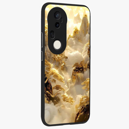 Gates Of Illumination Glass Case upright view showcasing glowing gateway artwork with mystical celestial theme.