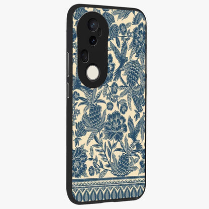 Heirloom Wild Bloom Glass Case upright view showcasing delicate wildflower artwork with timeless floral theme.