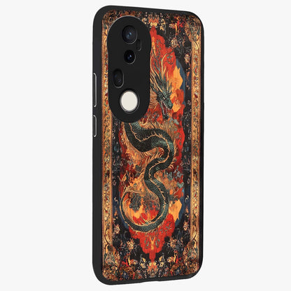 Inferno Dragon Soul Glass Case upright view showcasing intense dragon artwork with fantasy fire theme.