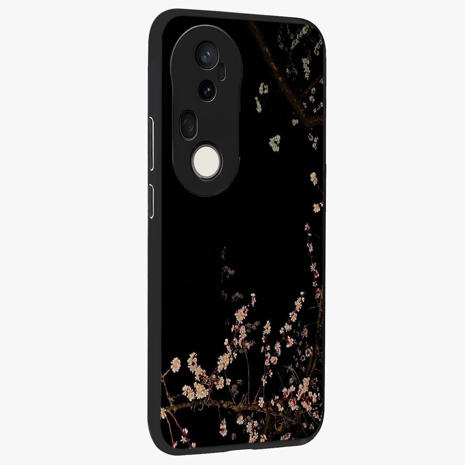 Petal Moon Light With Custom Name Glass Case upright view showcasing elegant floral moon artwork with personalized aesthetic.