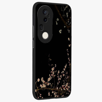 Petal Moon Light With Custom Name Glass Case upright view showcasing elegant floral moon artwork with personalized aesthetic.