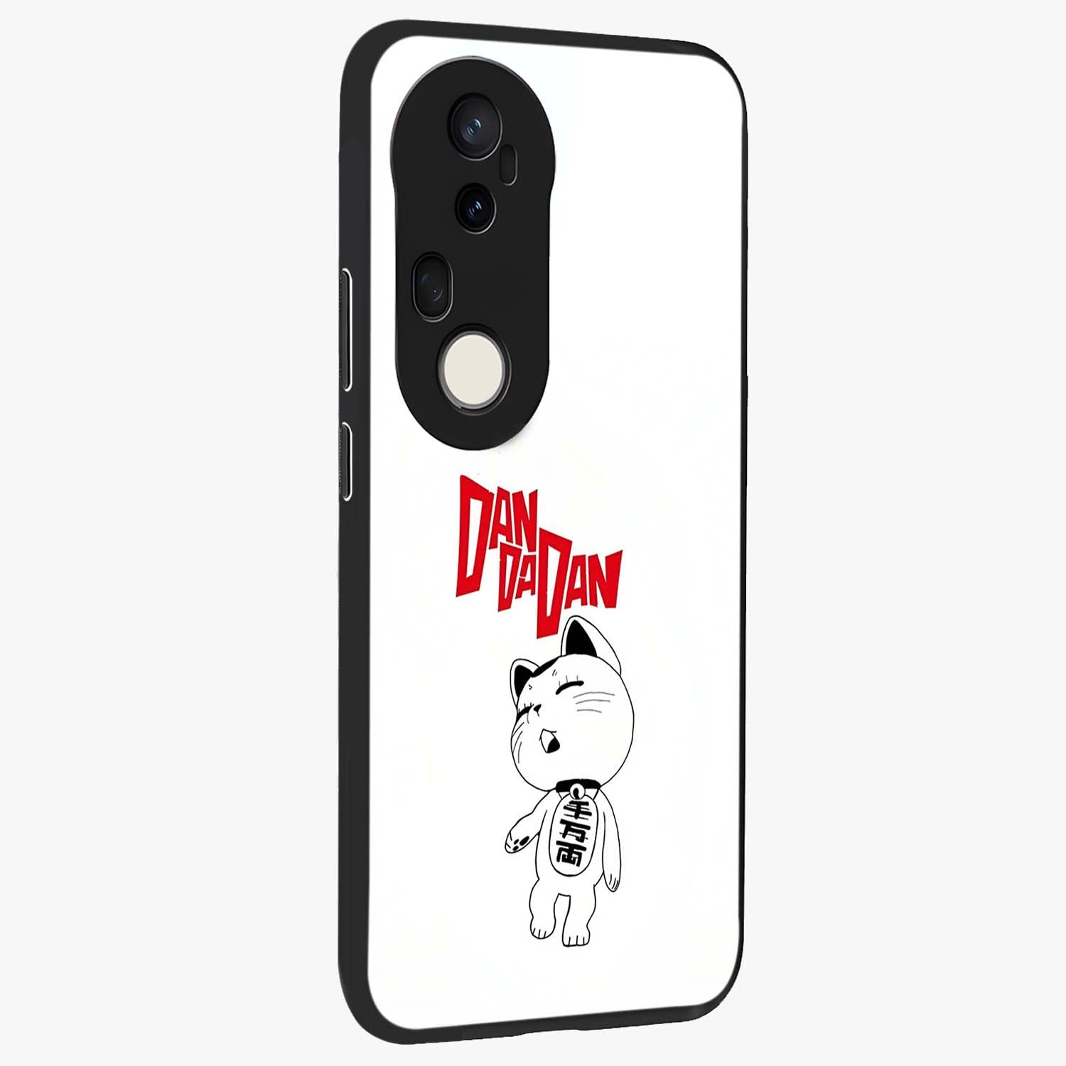 Playful Spirit Charm Glass Case upright view showcasing vibrant charm artwork with fun artistic theme.