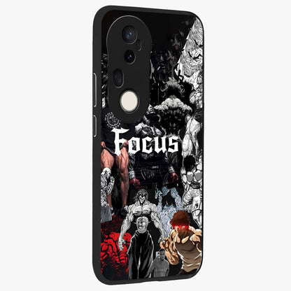 Relentless Power Focus Glass Case upright view showcasing strong inspirational artwork with powerful focus theme.