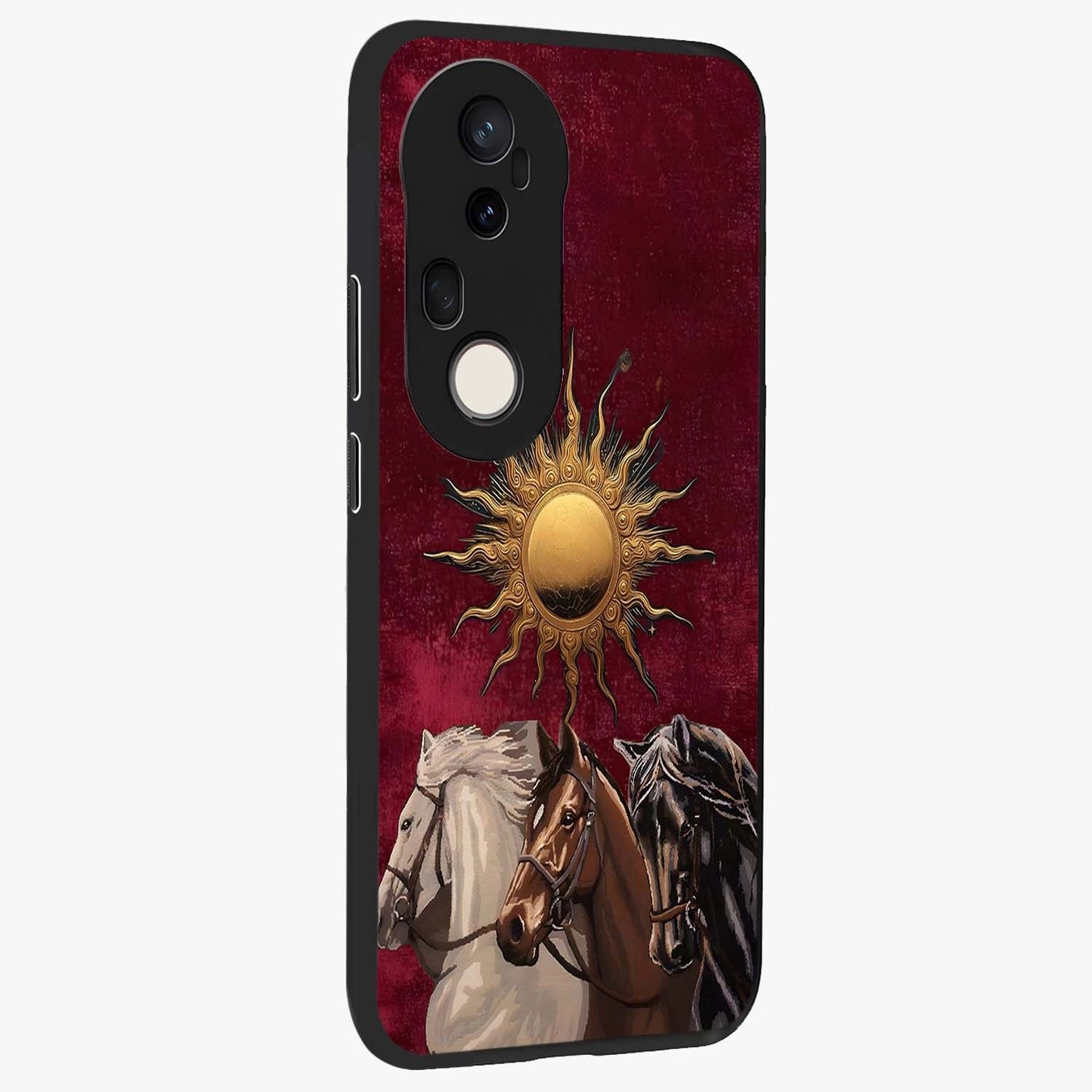 Solar Riders Glass Case upright view showcasing energetic rider artwork with bold adventure theme.