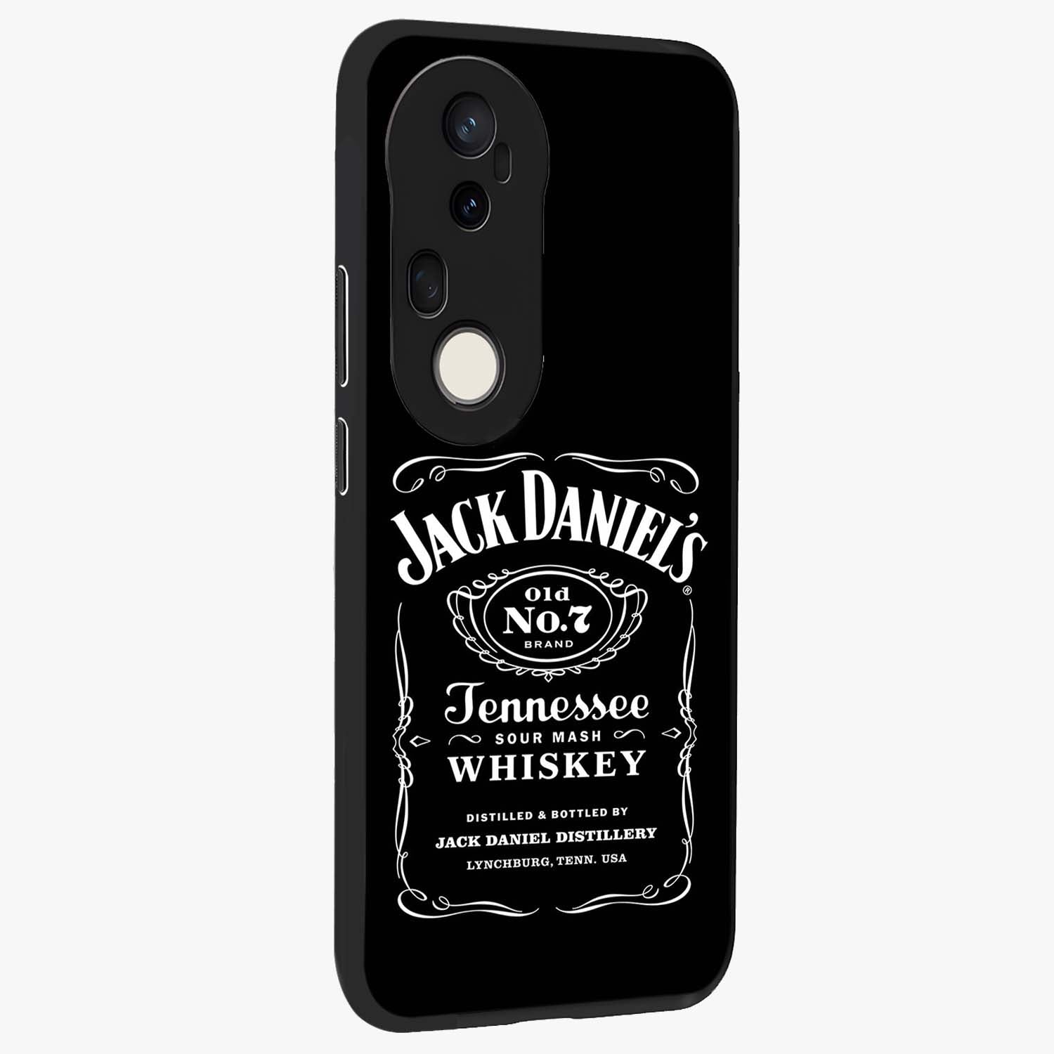 Vintage Whiskey Heritage Glass Case upright view showcasing stylish vintage whiskey artwork with timeless bar culture theme.