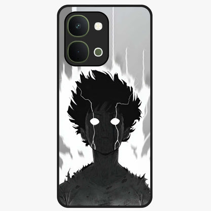 Awakened Inner Rage Glass Case showing flat back view with intense artistic artwork and glossy glass finish.
