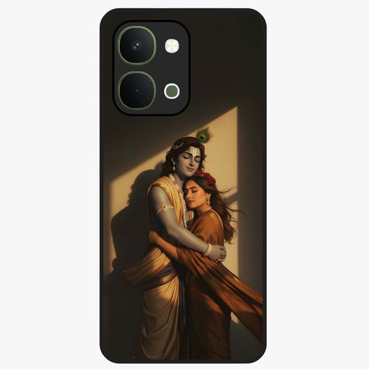 Divine Eternal Love Glass Case showing flat back view with spiritual love themed artwork and glossy glass finish.