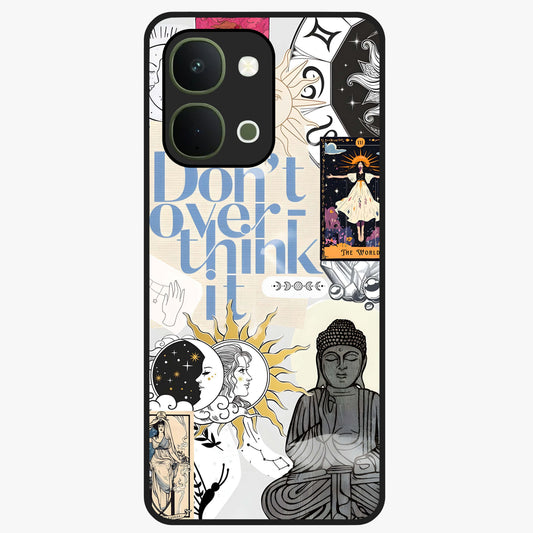 Ethereal Thoughts Glass Case showing flat back view with dreamy artistic artwork and glossy glass finish.