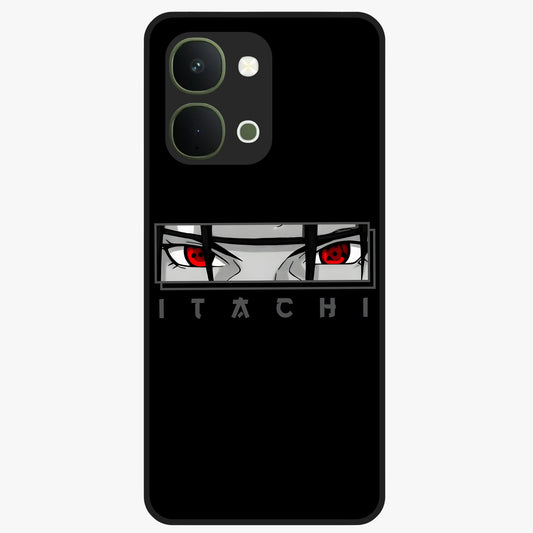 Scarlet Gaze Dominance Glass Case showing flat back view with striking red themed artwork and glossy glass finish.