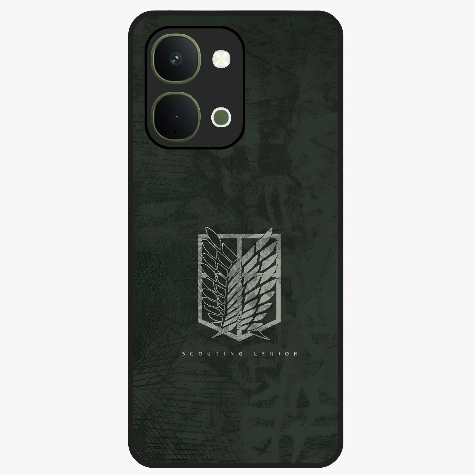Wings Of Freedom Glass Case showing flat back view with symbolic wings artwork and glossy glass finish.