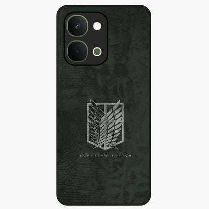 Wings Of Freedom Glass Case showing flat back view with symbolic wings artwork and glossy glass finish.