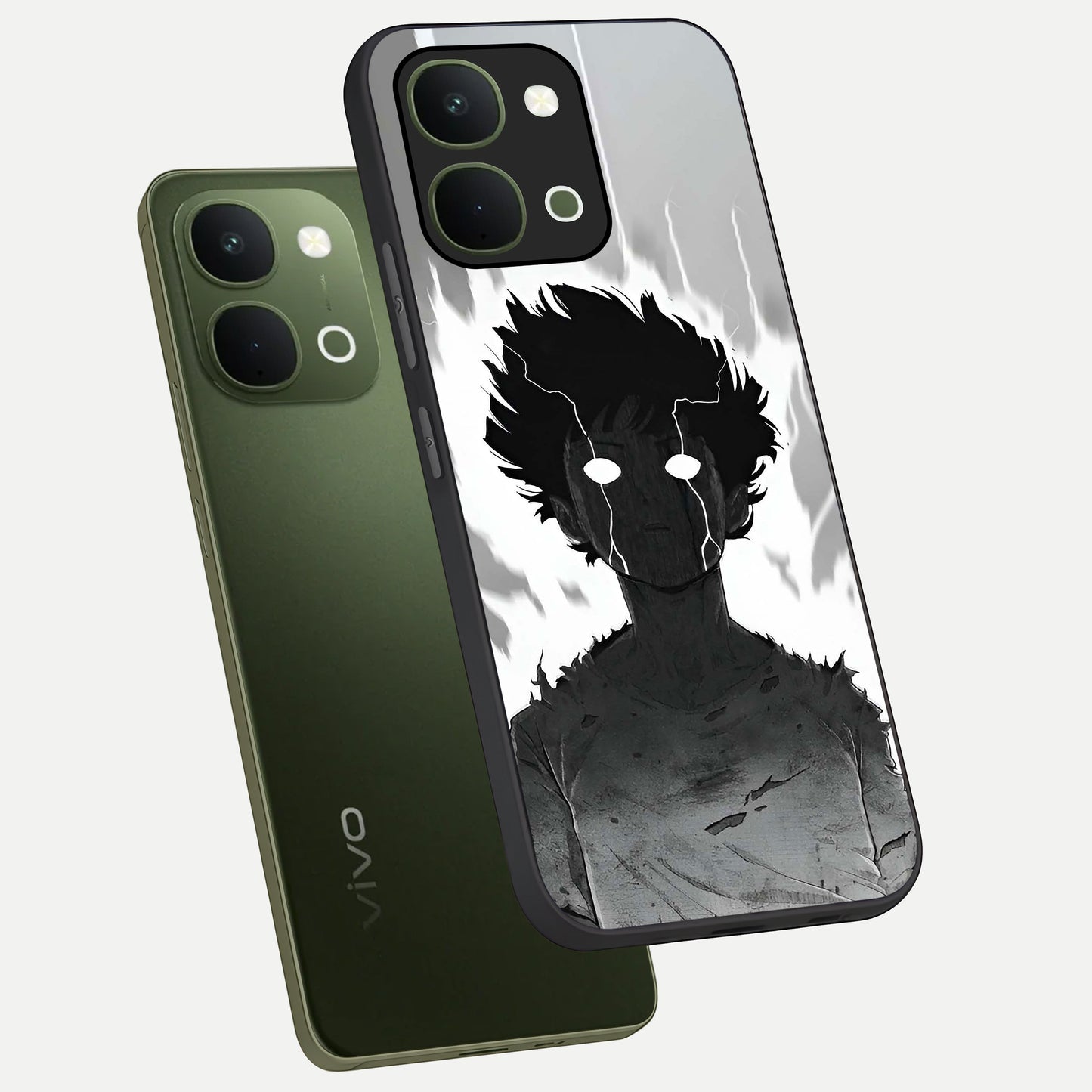 Awakened Inner Rage Glass Case displayed in angled mockup highlighting powerful graphic design and bold artistic theme.
