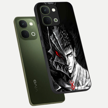 Berserker Blood Oath Glass Case displayed in angled mockup highlighting dark fantasy graphic design and powerful theme.