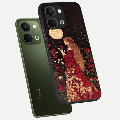 Crimson Dreams Glass Case displayed in angled mockup highlighting soft crimson aesthetic design with artistic theme.