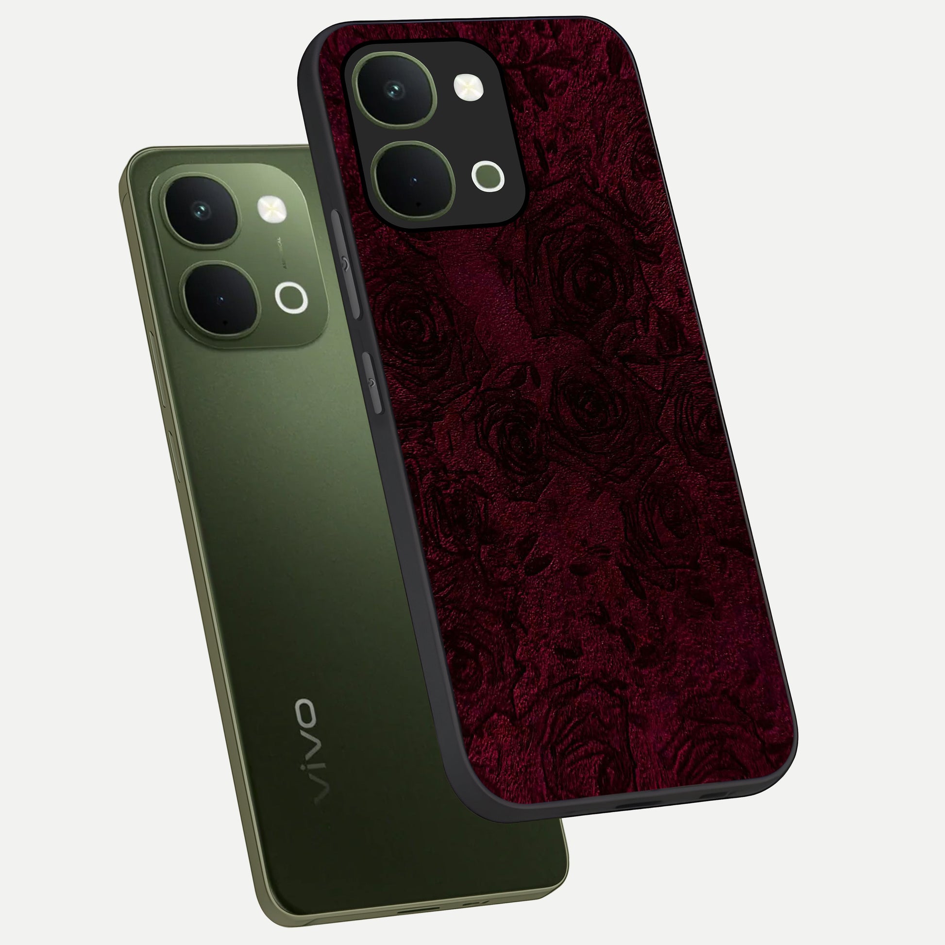 Crimson Fade Flow Glass Case displayed in angled mockup highlighting smooth gradient design with modern aesthetic style.