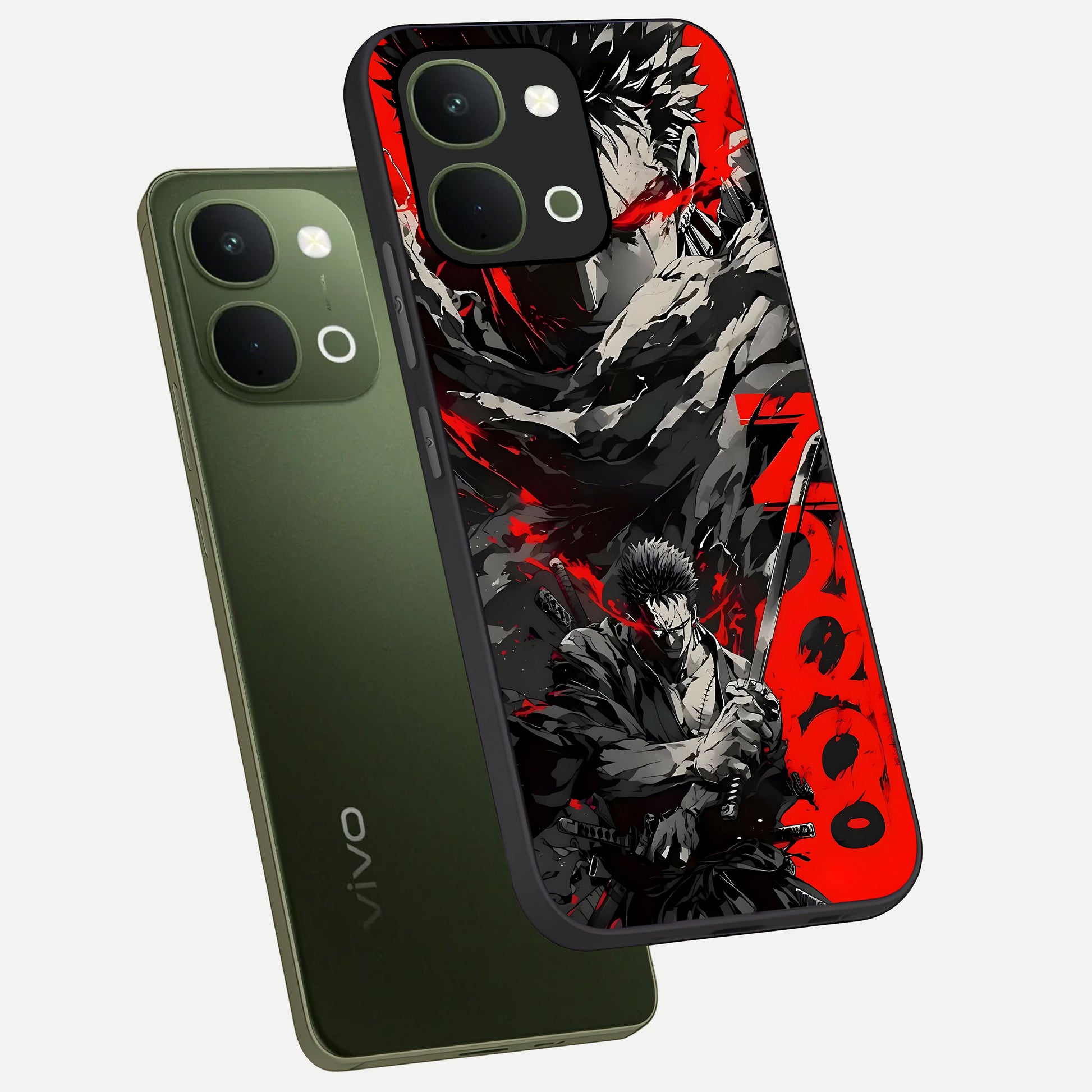 Demon Sword Resolve Glass Case displayed in angled mockup highlighting powerful demon sword illustration with dark fantasy aesthetic.