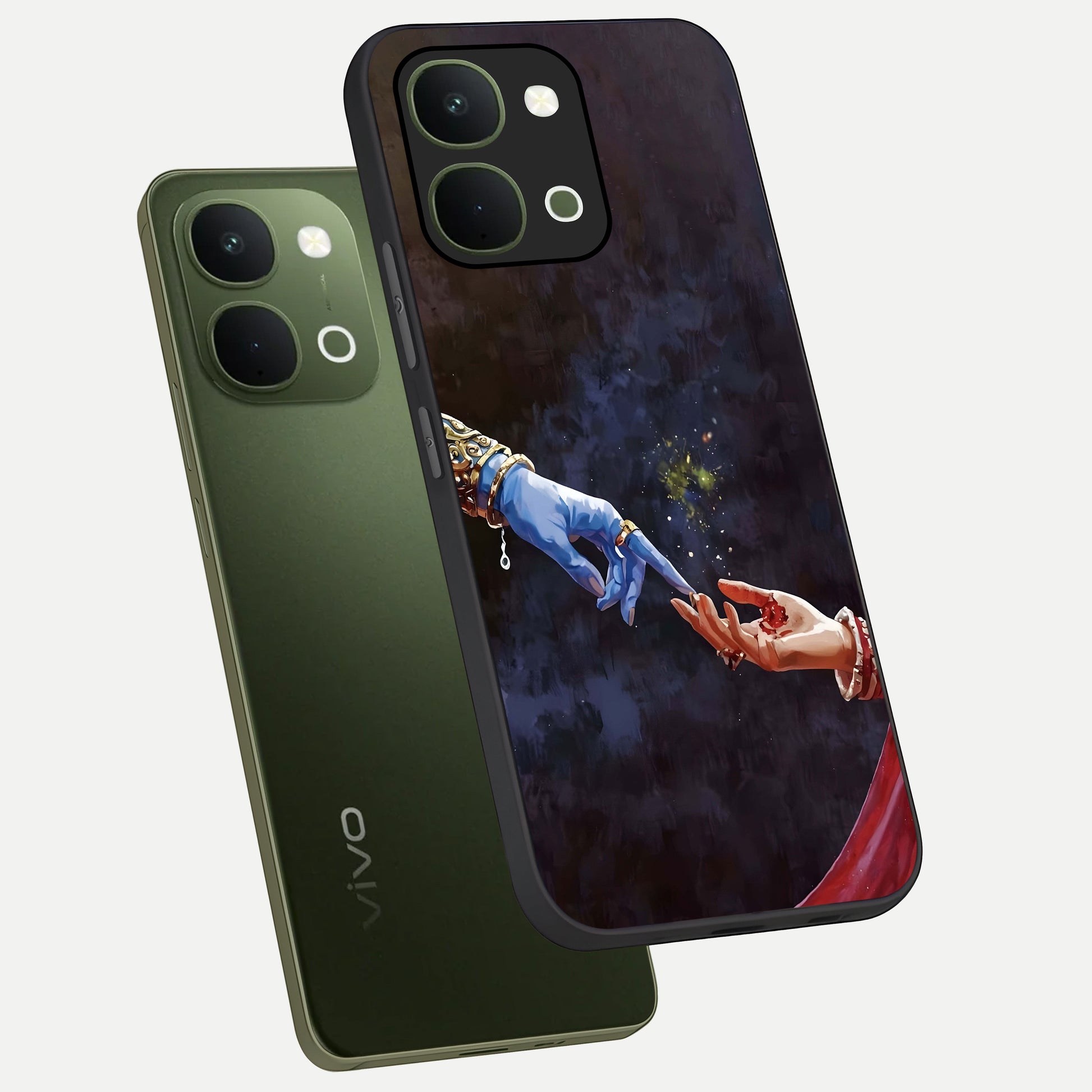Divine Touch Eternal Glass Case displayed in angled mockup highlighting elegant divine inspired design with calm aesthetic style.