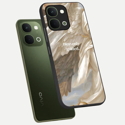 Divine Winged Grace Glass Case displayed in angled mockup highlighting graceful wing design with divine aesthetic style.