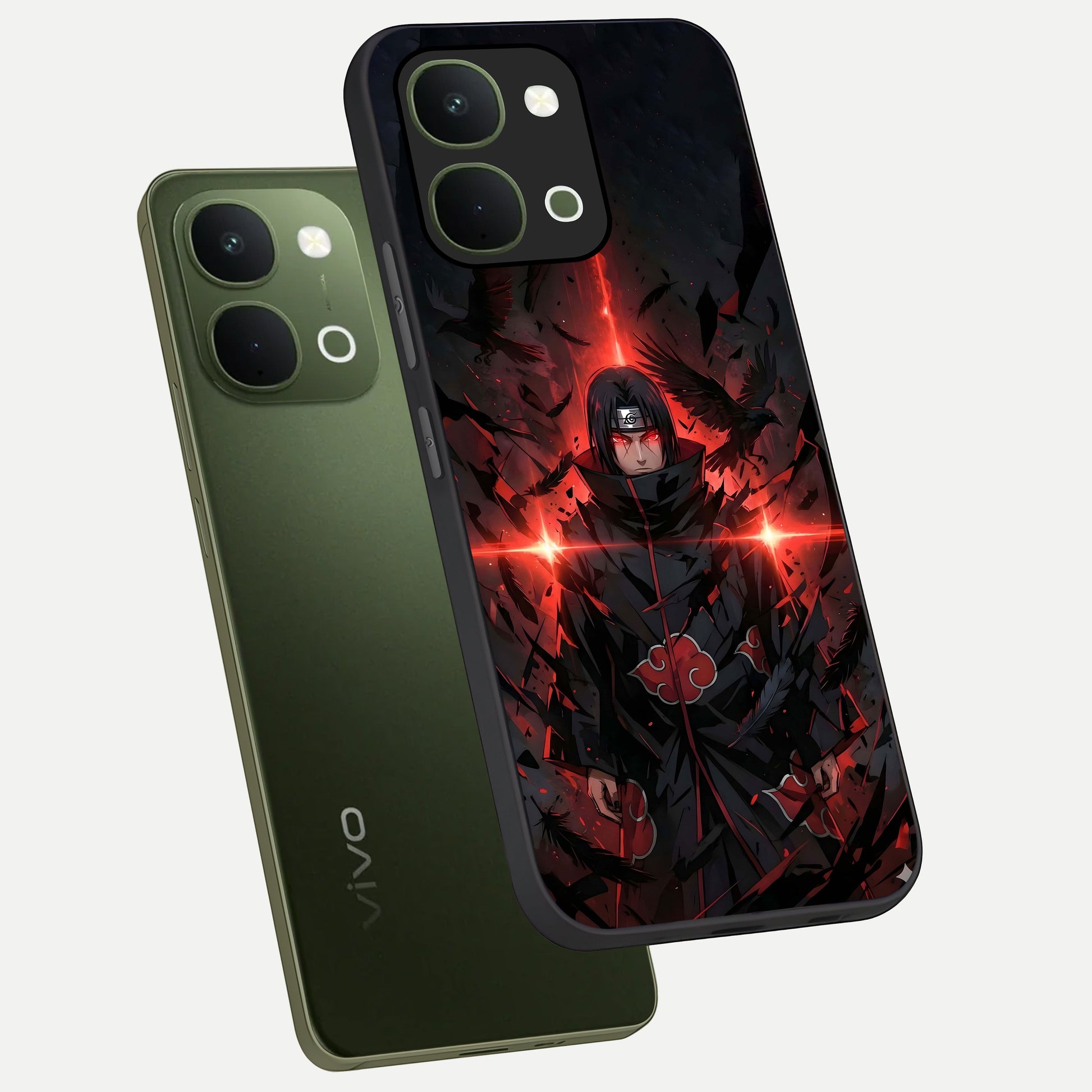 Focused Blade Discipline Glass Case displayed in angled mockup highlighting clean minimal text artwork with modern aesthetic style.