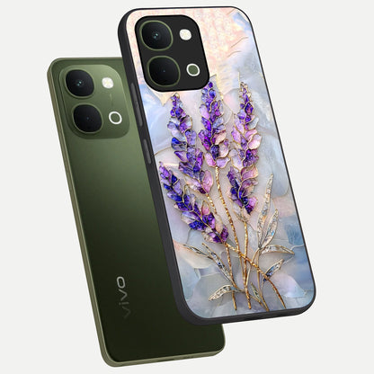 Lavender Dream Glow Glass Case displayed in angled mockup highlighting dreamy purple glow design with soft artistic style.