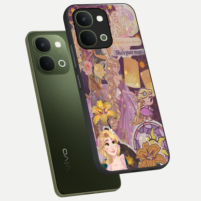 Magical Tangled Dream Glass Case displayed in angled mockup highlighting whimsical fantasy design with magical aesthetic.