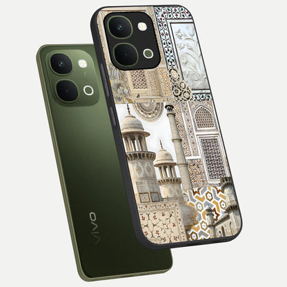 Mughal Marble Legacy Glass Case displayed in angled mockup highlighting elegant heritage marble artwork with royal aesthetic.