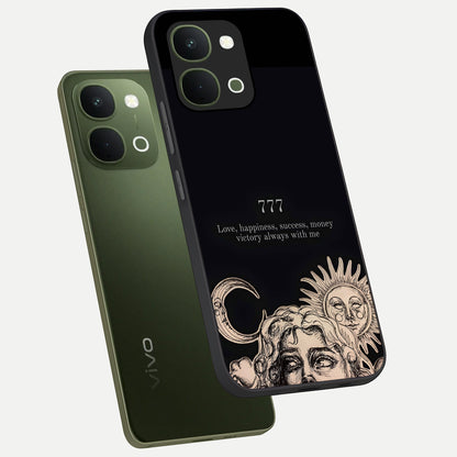 Mystic Victory Aura Glass Case displayed in angled mockup highlighting energetic aura design with bold mystical aesthetic.