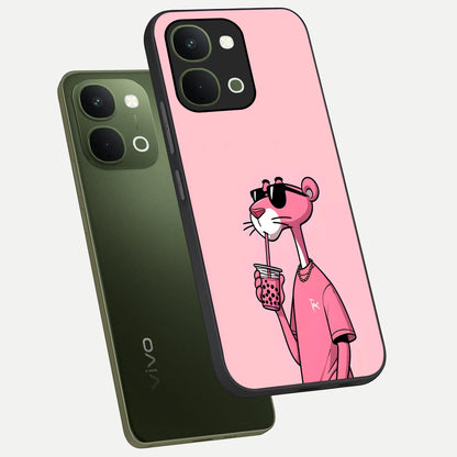 Pink Panther Glass Case displayed in angled mockup highlighting playful cartoon character design with vibrant pink aesthetic.