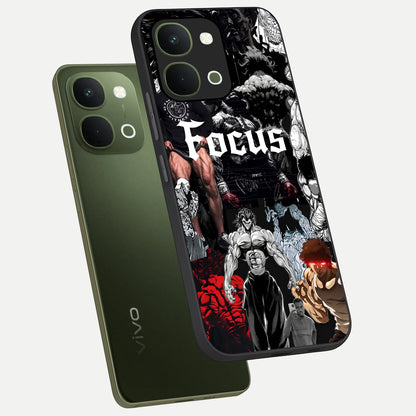 Relentless Power Focus Glass Case displayed in angled mockup highlighting bold statement design with modern aesthetic style.