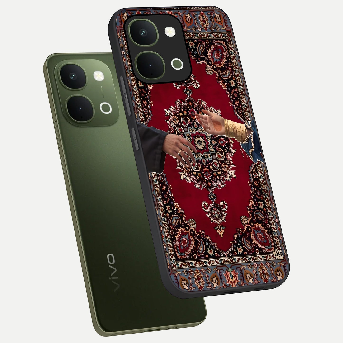 Royal Touch Reach Glass Case displayed in angled mockup highlighting sophisticated design with refined luxury aesthetic.