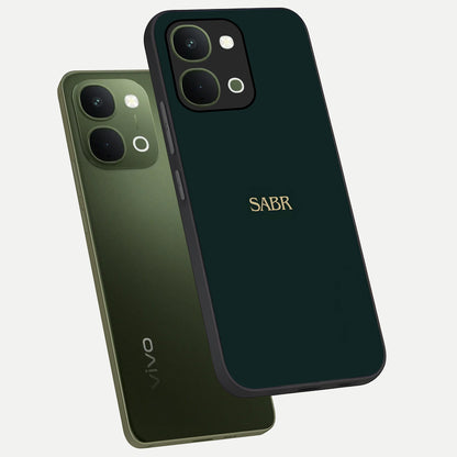 Sabr Minimal Patience Glass Case displayed in angled mockup highlighting simple inspirational design with clean aesthetic style.