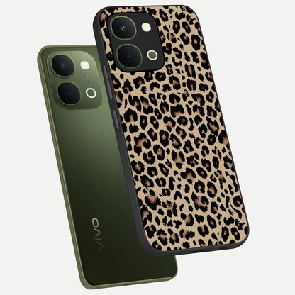 Savage Chic Pattern Glass Case displayed in angled mockup highlighting bold fashion inspired design with chic aesthetic.