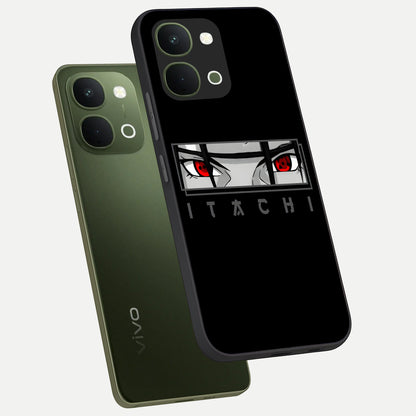 Scarlet Gaze Dominance Glass Case displayed in angled mockup highlighting intense visual design with bold scarlet aesthetic.