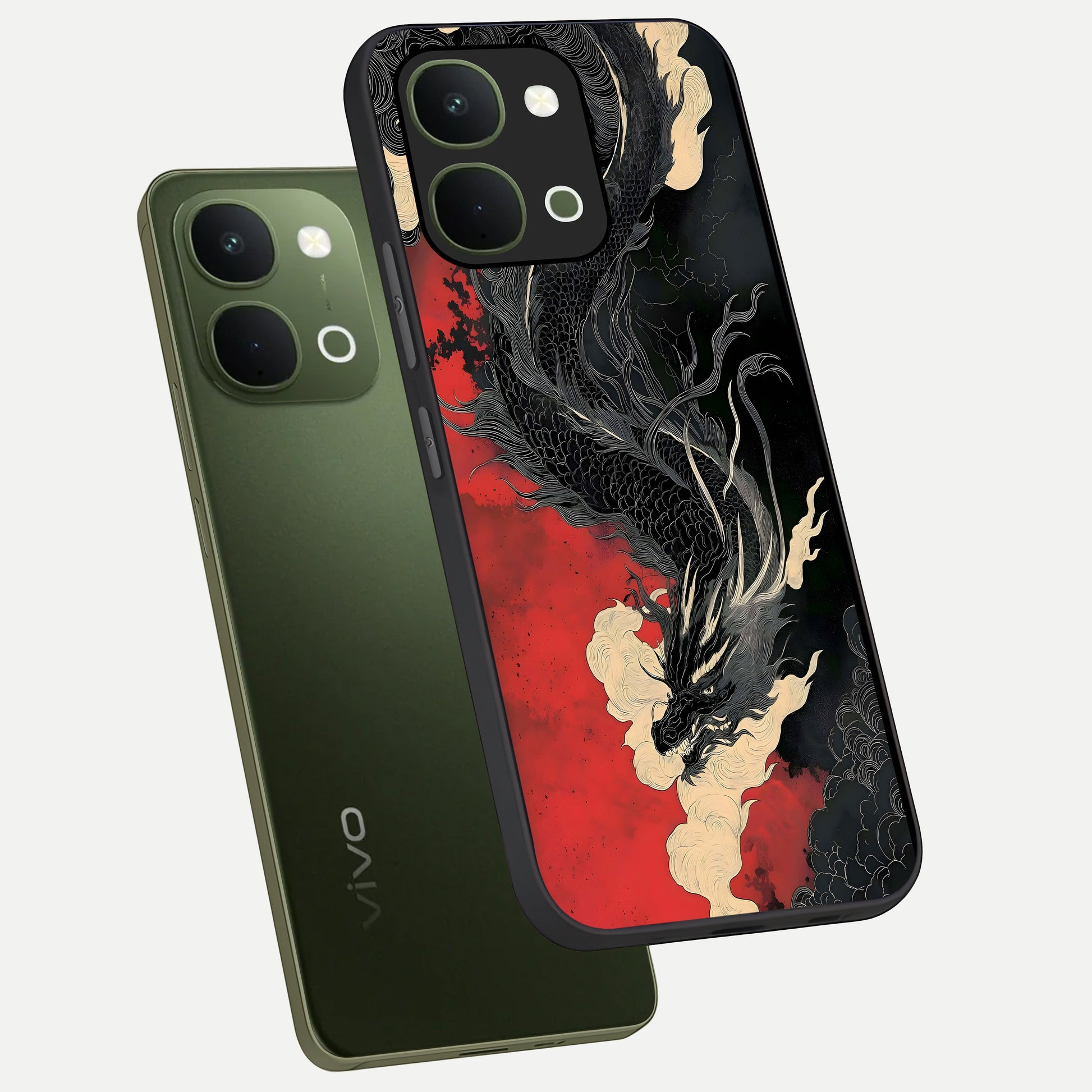 Shadow Dragon Fury Glass Case displayed in angled mockup highlighting powerful dragon illustration with dark fantasy aesthetic.