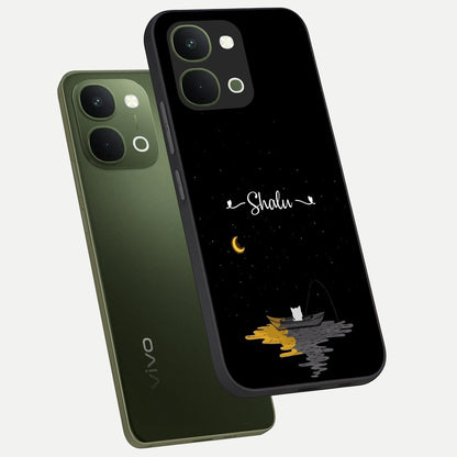 Silent Night Row Glass Case displayed in angled mockup highlighting peaceful evening design with dreamy night aesthetic.