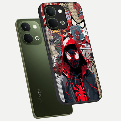 Spider Collage Street Glass Case displayed in angled mockup highlighting dynamic street style collage design with comic aesthetic.