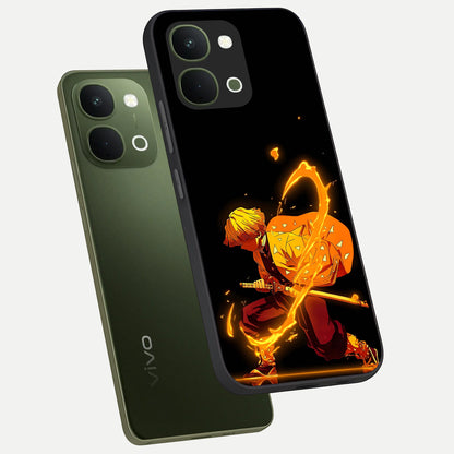 Thunder Flame Execution Glass Case displayed in angled mockup highlighting dramatic fire themed design with intense fantasy aesthetic.