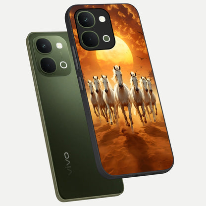 Wild Sunset Majesty Glass Case displayed in angled mockup highlighting vibrant sunset sky design with scenic aesthetic.