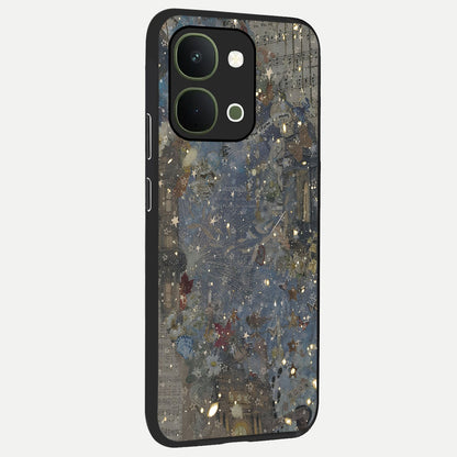 Aesthetic Astrolophia Glass Case upright view showcasing soft aesthetic theme with stylish modern look.