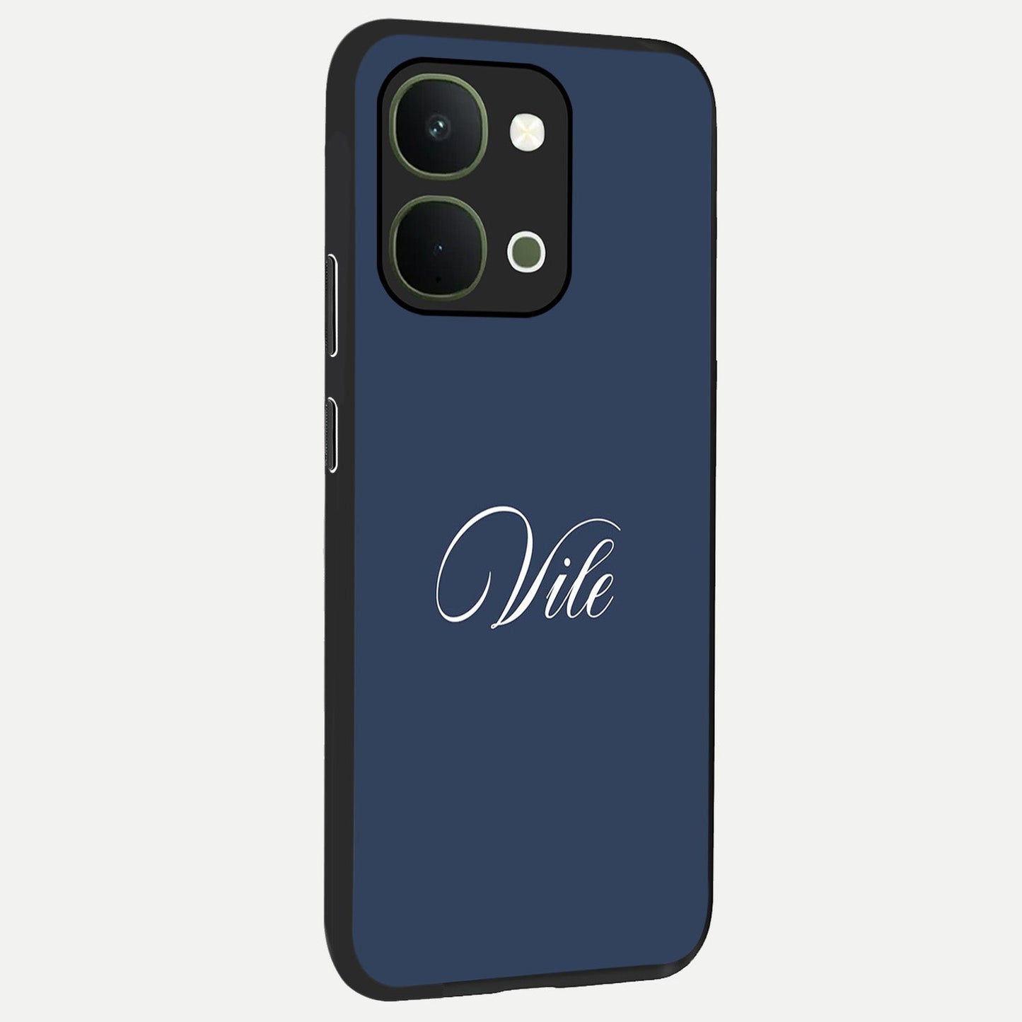 Blue Vintage Floral Pattern Glass Case displayed in angled mockup highlighting classic blue floral pattern and retro aesthetic design.