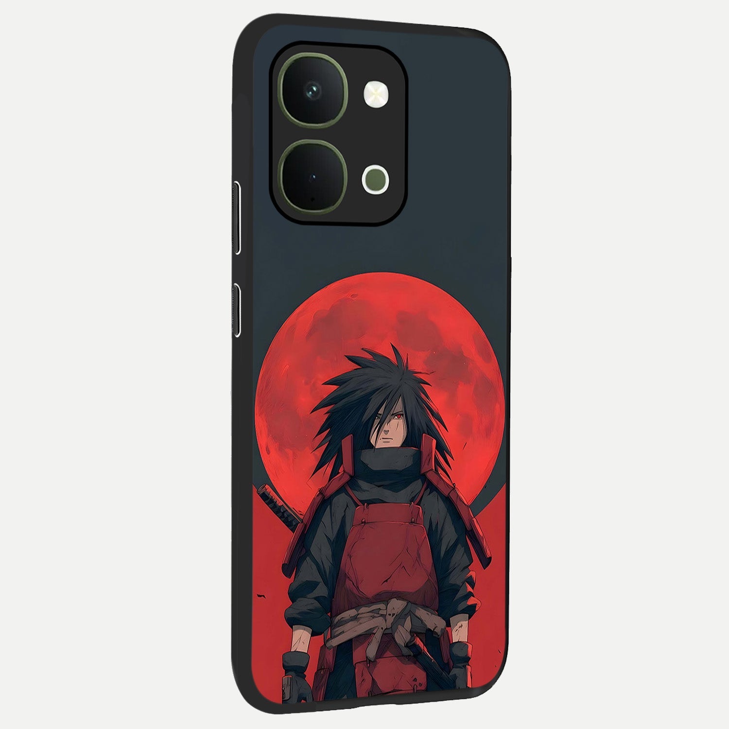 Crimson Moon Warlord Glass Case upright view showcasing powerful warlord artwork with dark celestial theme.