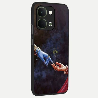 Divine Touch Eternal Glass Case upright view showcasing peaceful spiritual artwork with eternal divine theme.