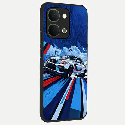 Drift Power Rush Glass Case upright view showcasing high speed racing artwork with bold automotive theme.