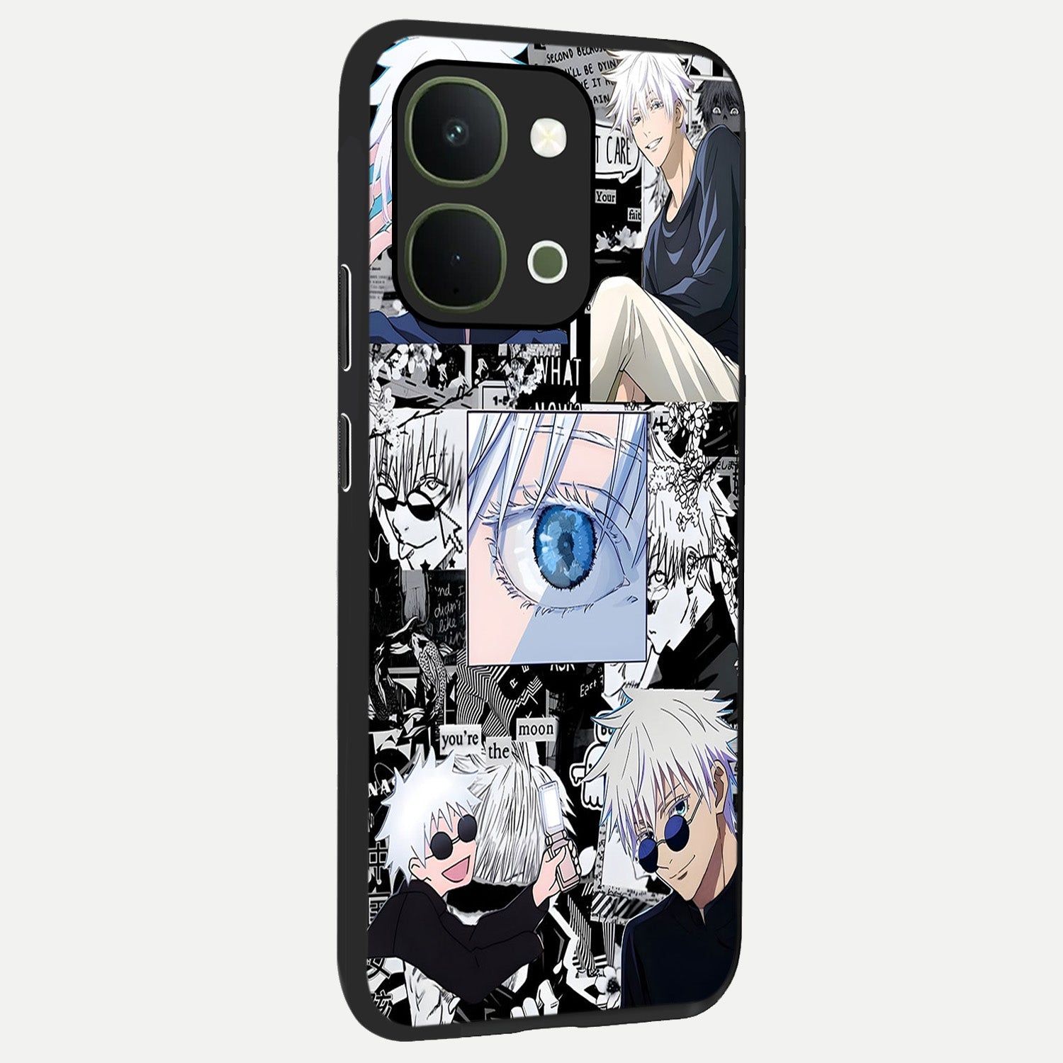 Infinity Sorcerer Chaos Glass Case upright view showcasing dramatic sorcerer artwork with chaotic mystical theme.
