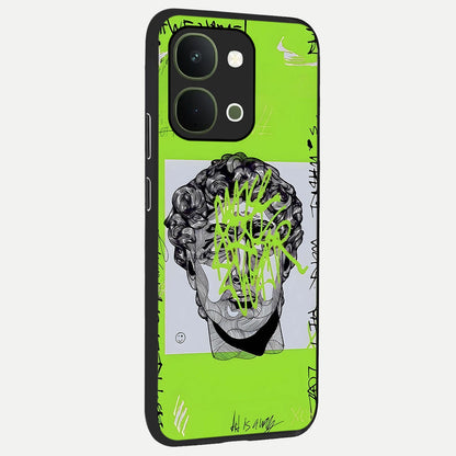 Neo Graffiti Rebellion Glass Case upright view showcasing colorful graffiti artwork with bold modern street style.