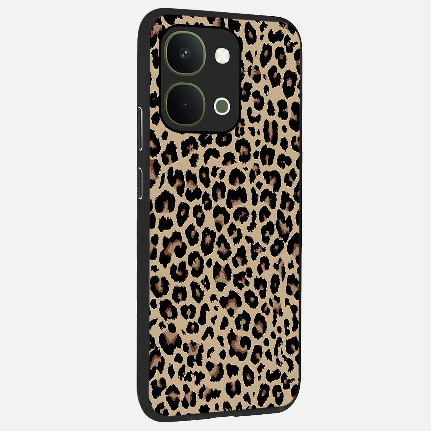 Savage Chic Pattern Glass Case upright view showcasing trendy decorative artwork with edgy fashion theme.