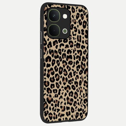 Savage Chic Pattern Glass Case upright view showcasing trendy decorative artwork with edgy fashion theme.
