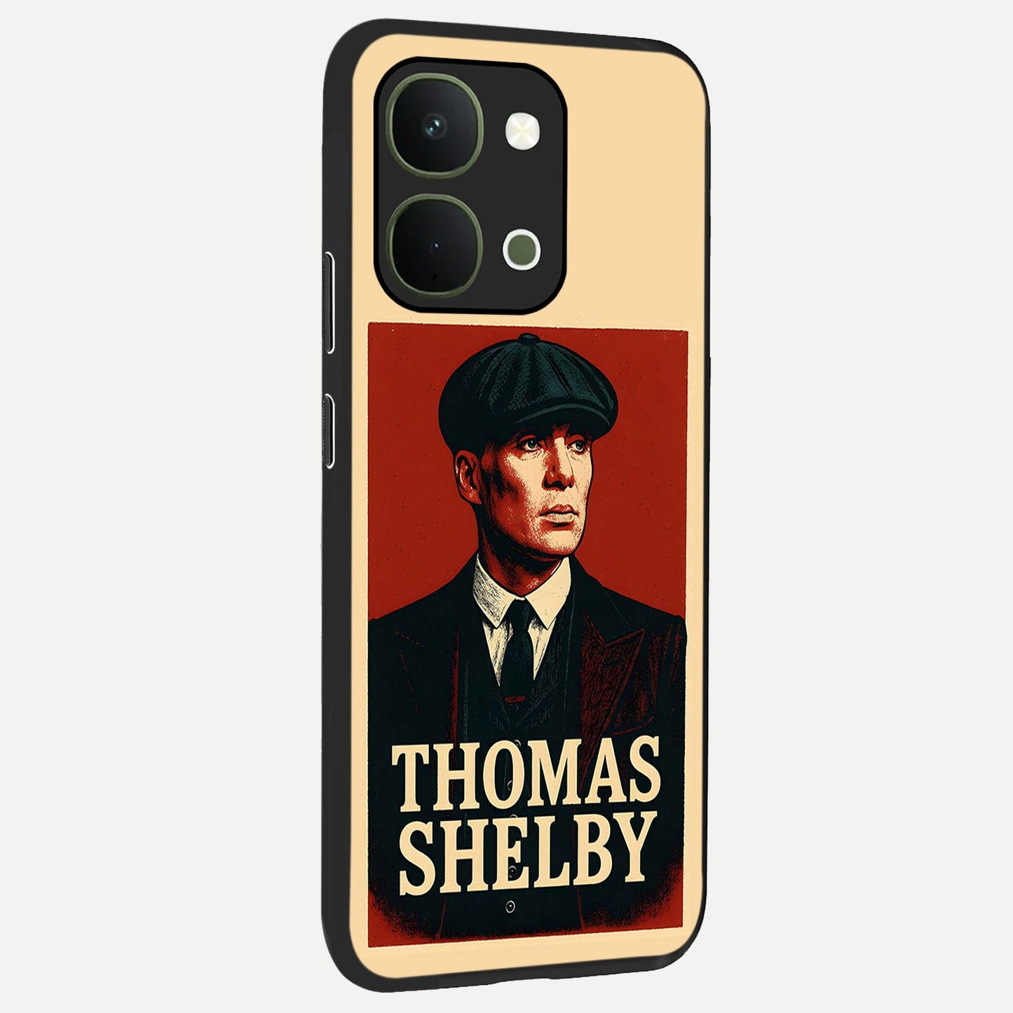 Vintage Mafia Authority Glass Case upright view showcasing dramatic vintage artwork with iconic authority theme.